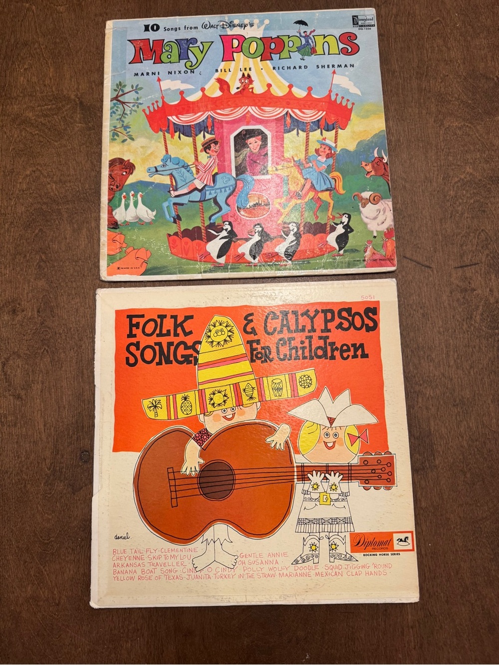 Mary Poppins & Folk Songs Kids Record Set